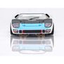 HO Ford GT40 Mk.II #97 Mega G+ Slot Car, White & Black