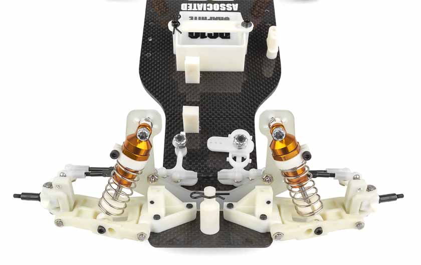 Front suspension provides a wider stance with zero offset steering blocks.