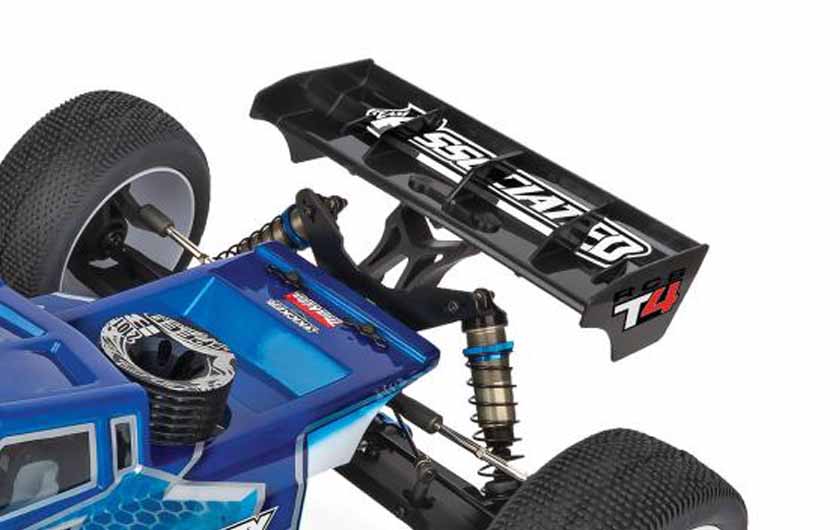 Wing has vertical rear fins and a taller rear lip