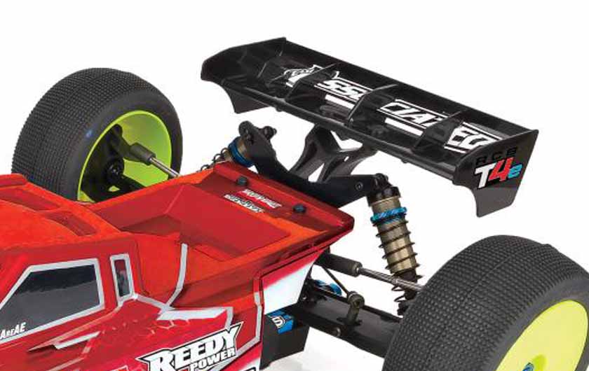 Wing has vertical rear fins and a taller rear lip