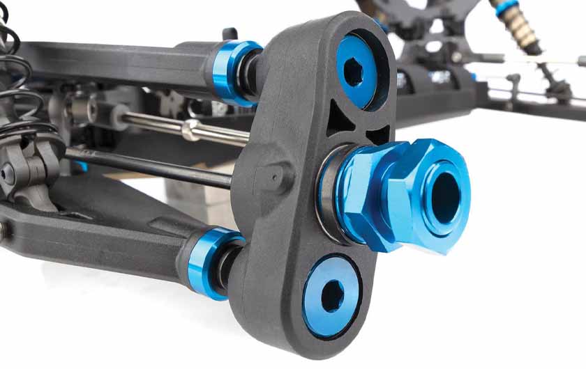 Front-end geometry with 8-degree steering blocks