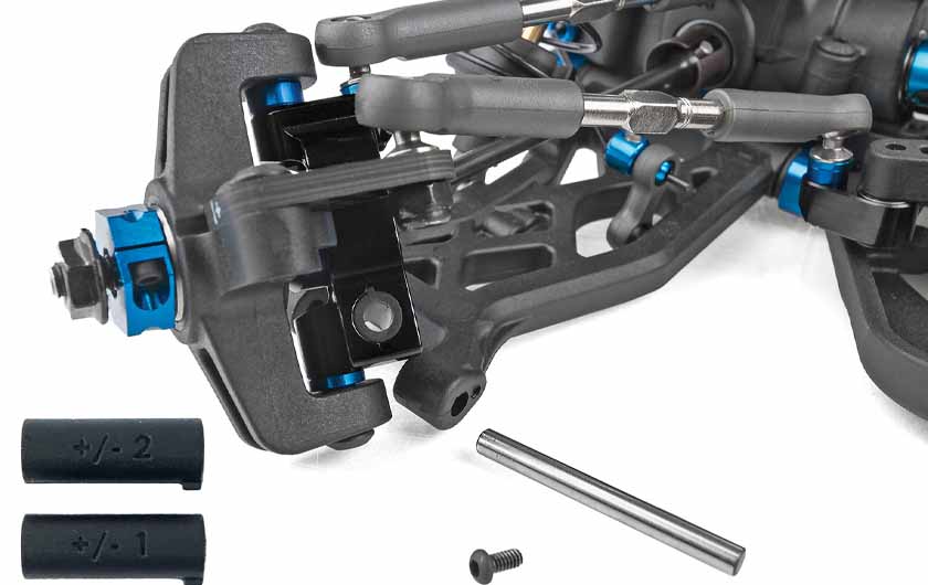 Caster blocks can be adjusted