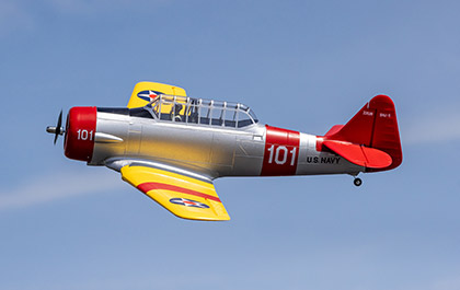 Iconic Trim Scheme for the E-flite SNJ-5/AT-6 Texan 1.5m RC Airplane
