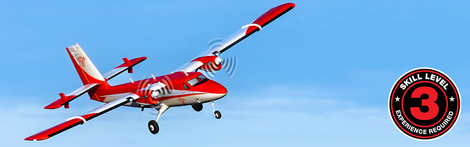 Skill Level 3 for the E-flite DHC-6 Twin Otter 1.4m RC Airplane