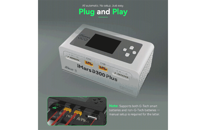 G-tech allow for plug and play functionality