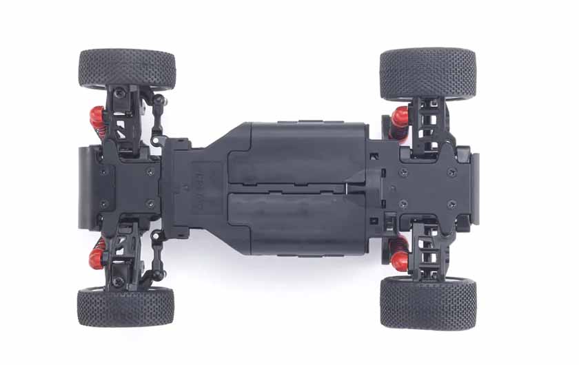 Flat finish to underside of chassis