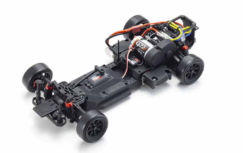 drift-spec RWD chassis design features pre-installed RC system