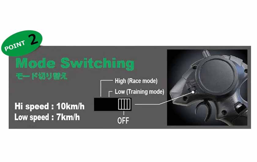 Switch between modes using transmitter