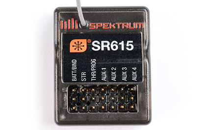 6-Channels for the Spektrum SR615 DSMR 6-Channel Water Resistant Receiver