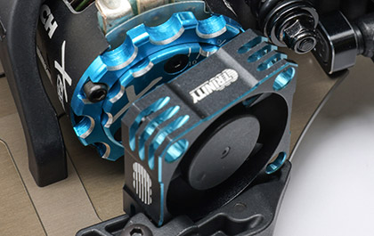 BUILT-IN MOTOR FAN MOUNT for the Team Losi Racing 1/10 22X AC 2WD RC Buggy Race Kit, Astro/Carpet