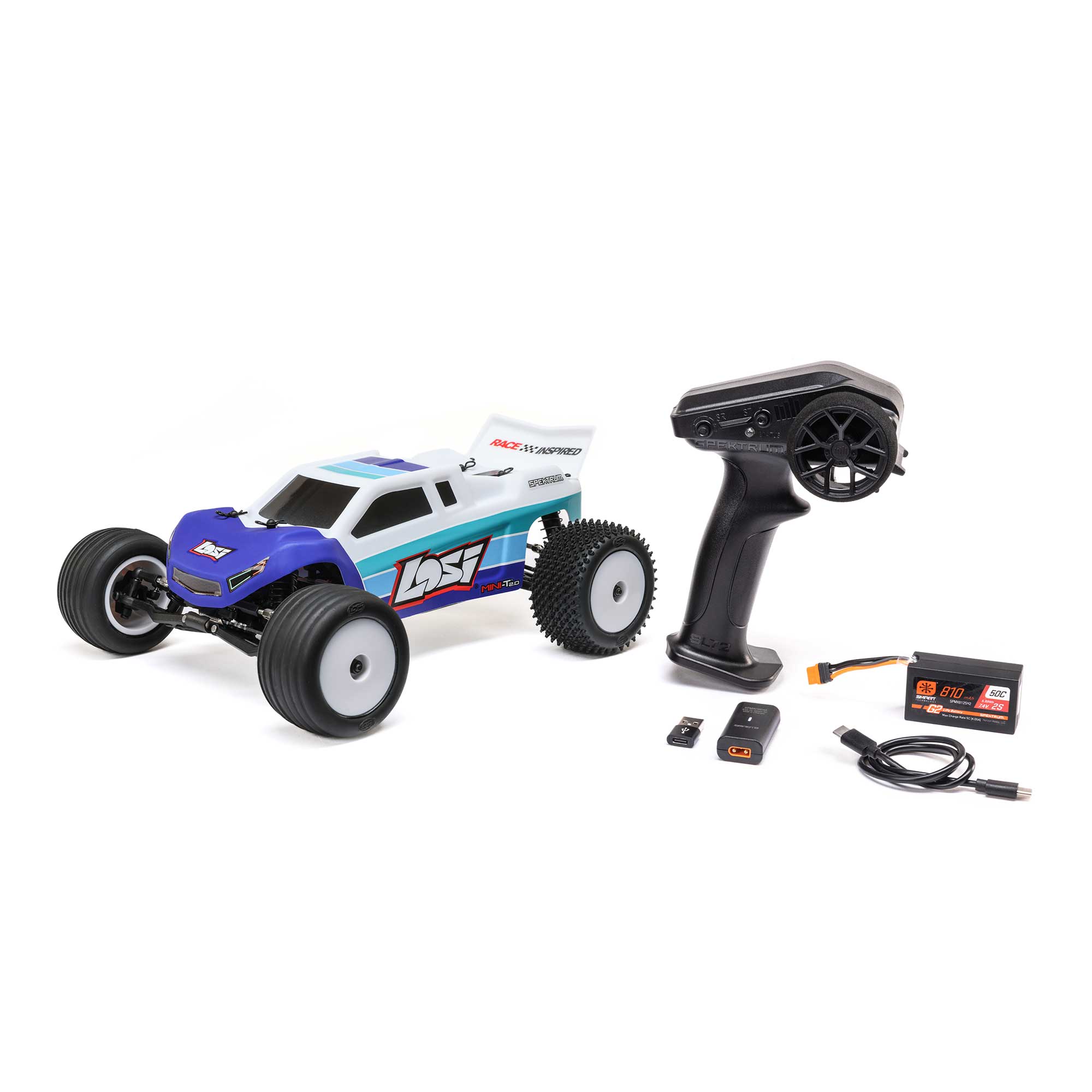 1/18 Mini-T 2.0 2S 2WD RTR Brushless Stadium Truck (Battery & Charger included) Blue