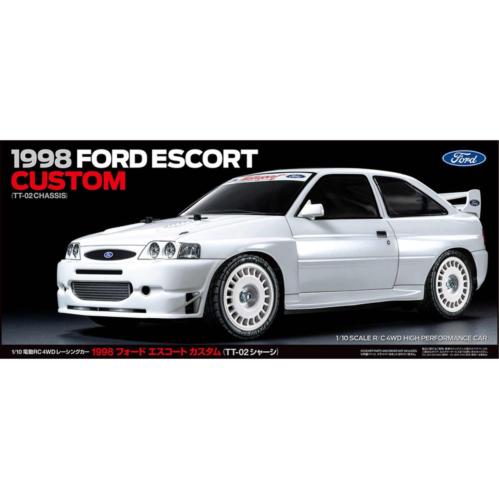 1/10 1998 Ford Escort Custom TT-02 4x4 On-Road Touring Kit
