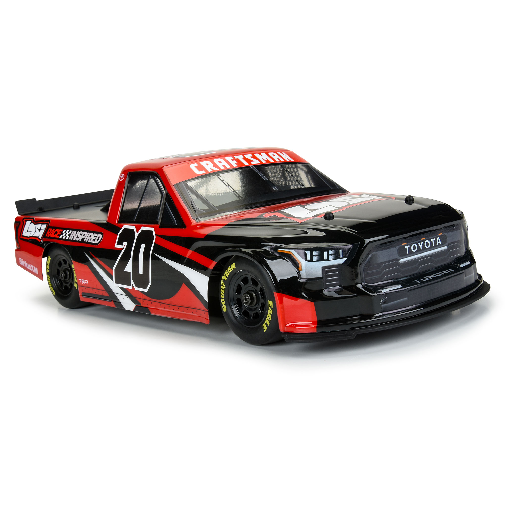 1/12 Goodyear Eagle Truck/Retro Tire F/R MTD Blk Wheels (4): NASCAR