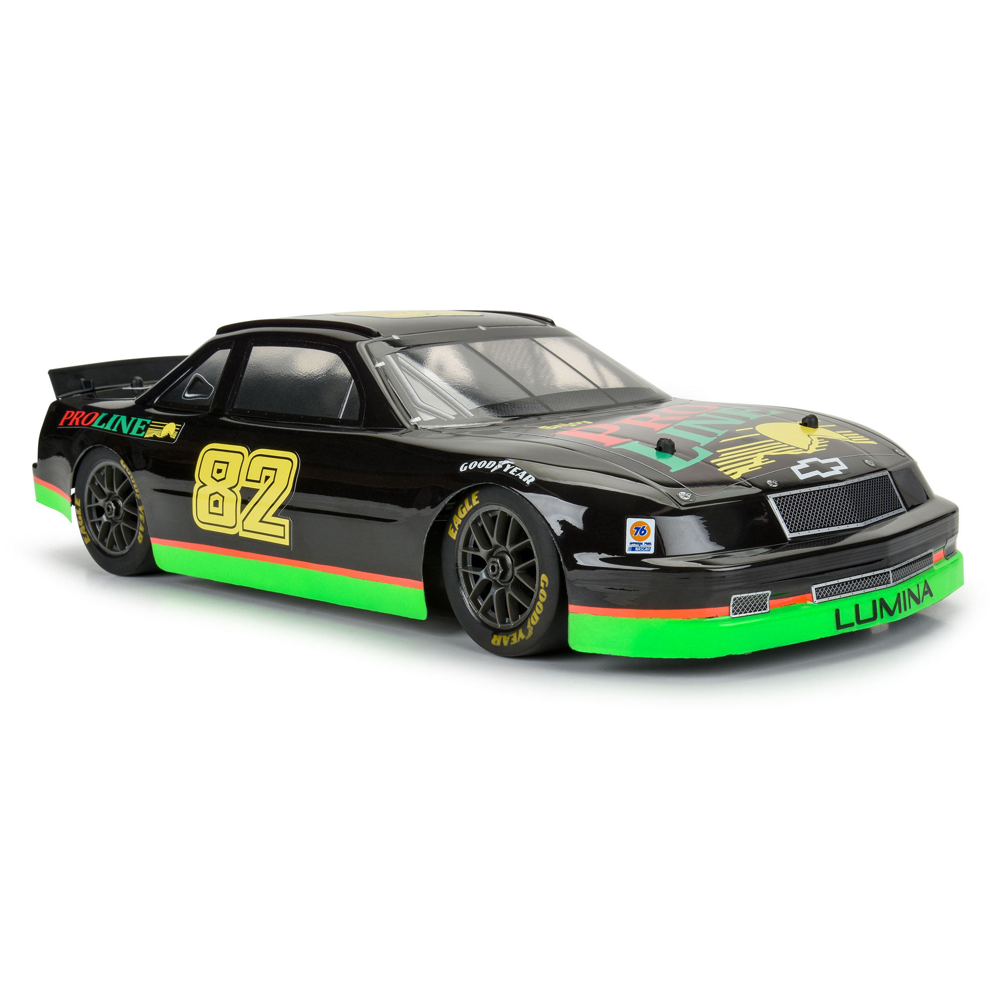 1/12 Goodyear Eagle Soft Tire F/R MTD Gray Wheels (4): Losi NASCAR