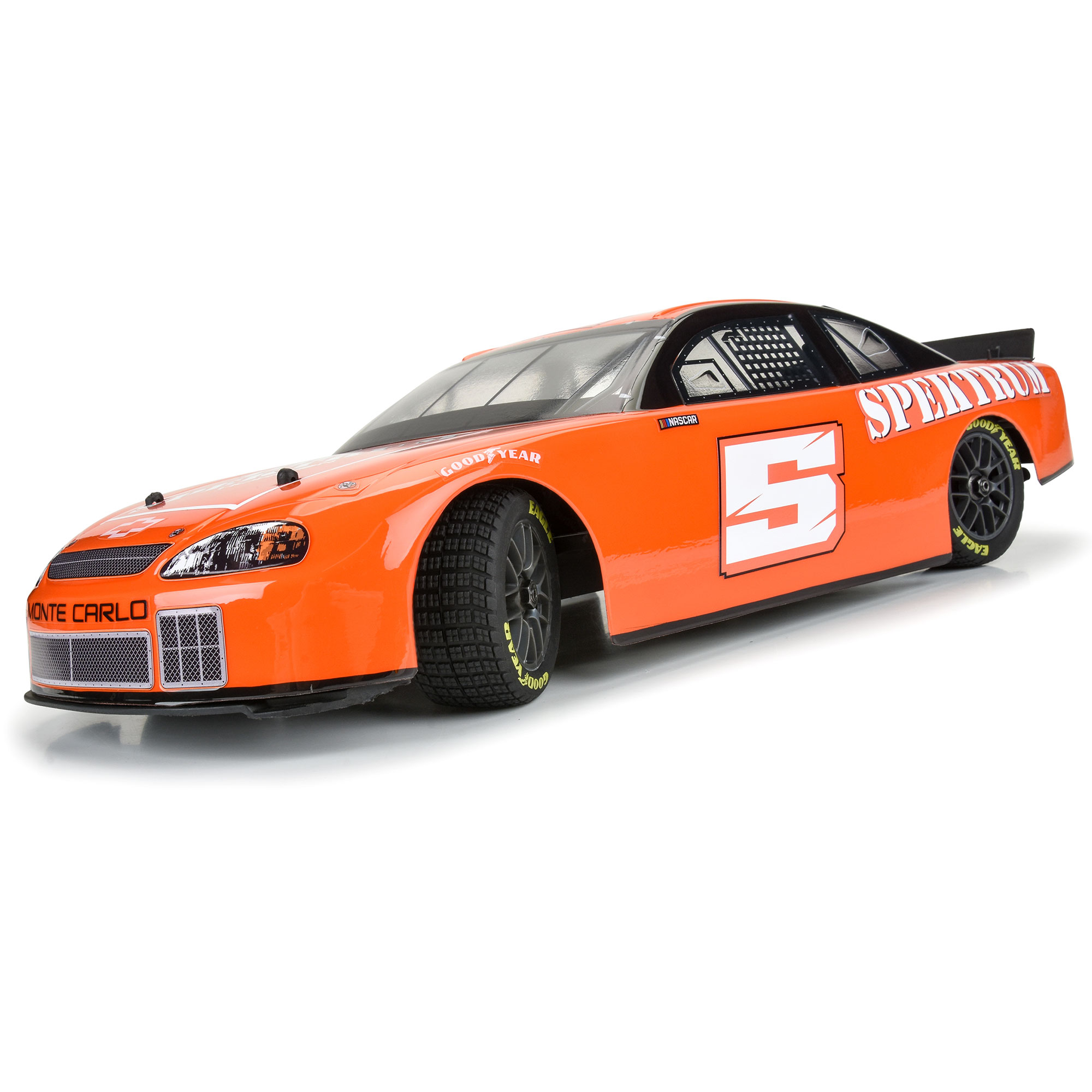 1/12 Goodyear Eagle Dirt Tire F/R MTD Gray Wheels (4): Losi NASCAR