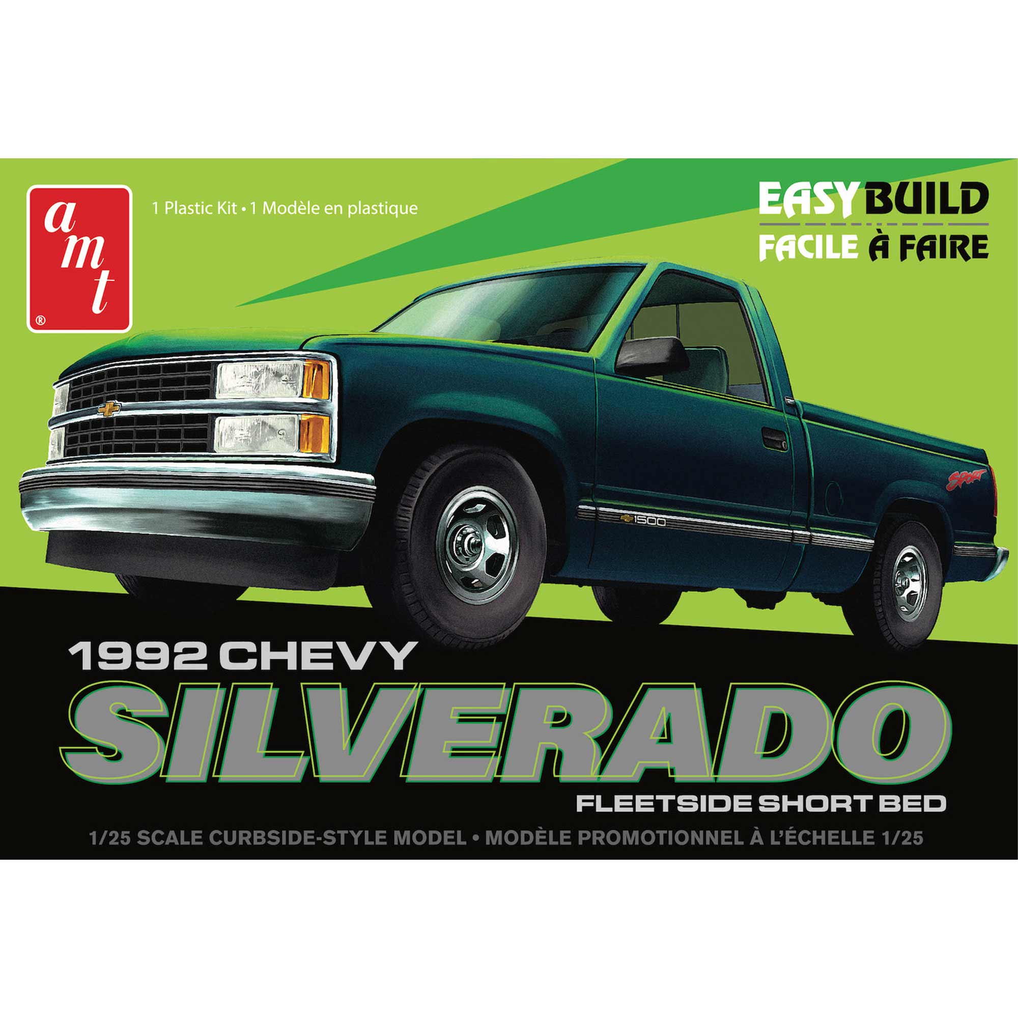 1/25 92' Silverado Shortbed Fleetside Easy Build Model Kit