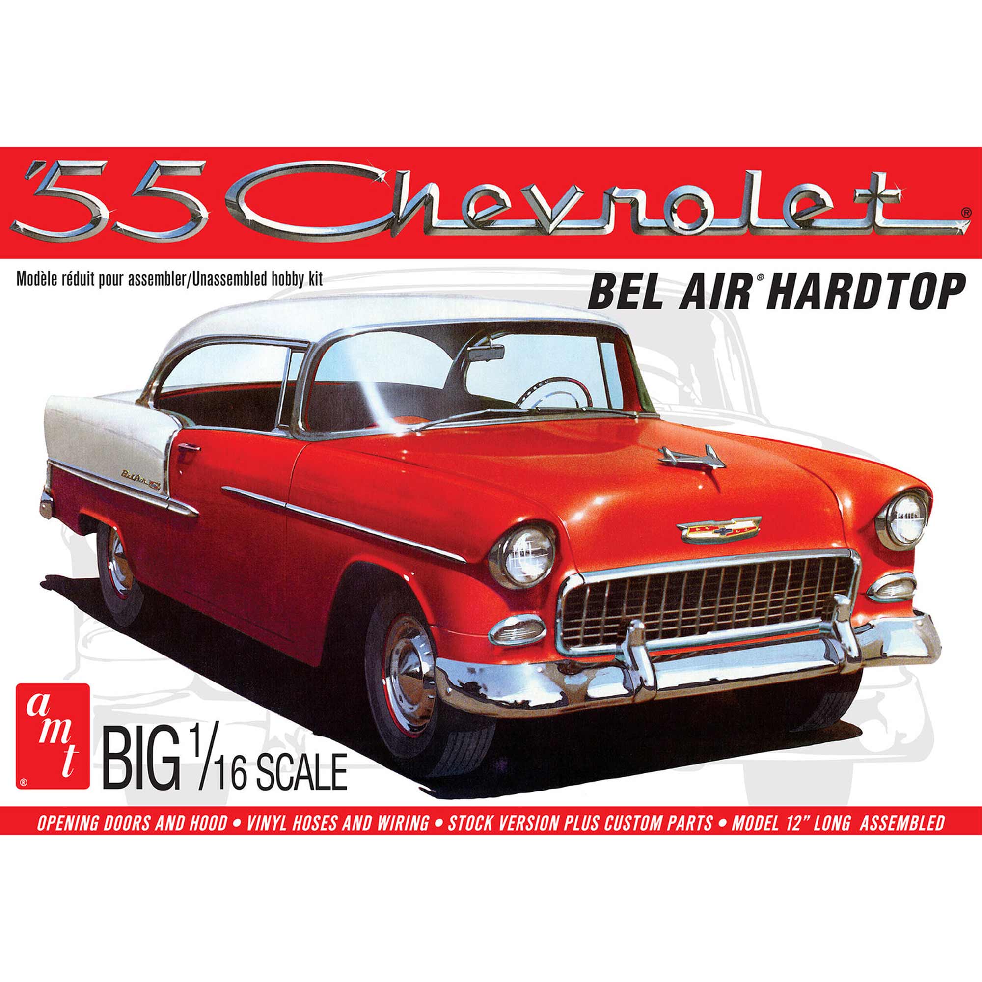 1/16 1955 Chevy Bel Air Hardtop Model Kit
